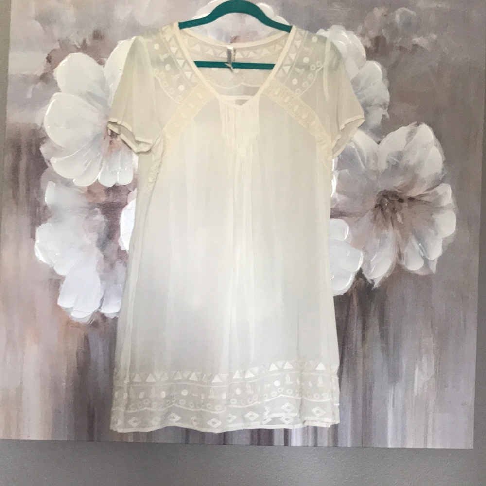 BOHO WHITE DRESS OR LONG BLOUSE